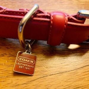 COACH Leather and Plaid Dog Collar XL